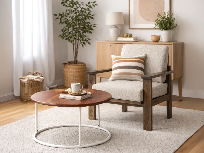 Athena Single Seater Sofa with Centre Table